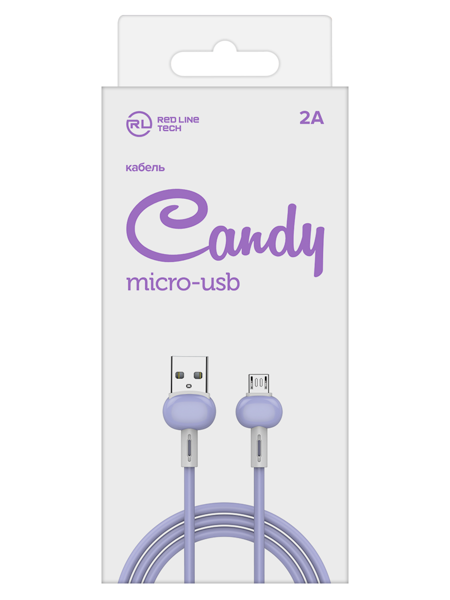Дата-Кабель Red Line Candy USB - Micro USB