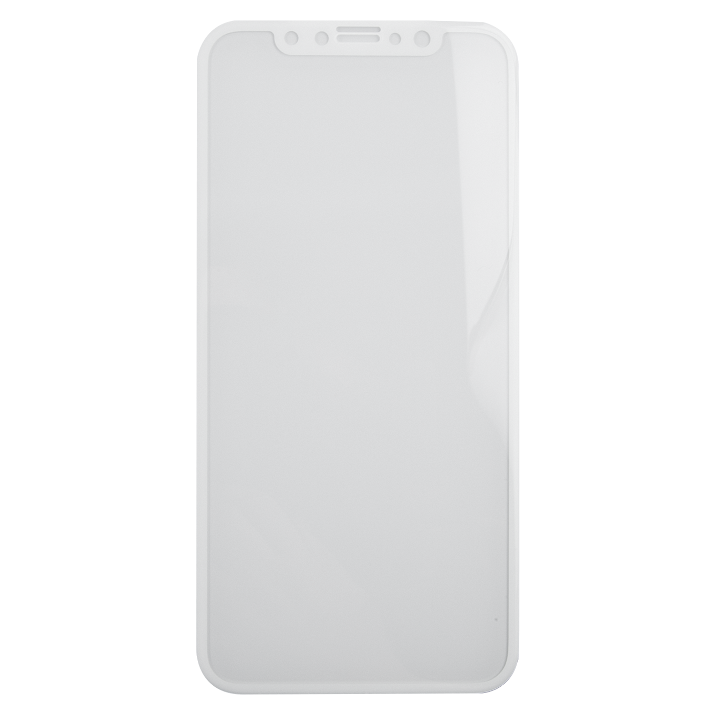Защитный экран iPhone X/XS Full Screen tempered glass белый