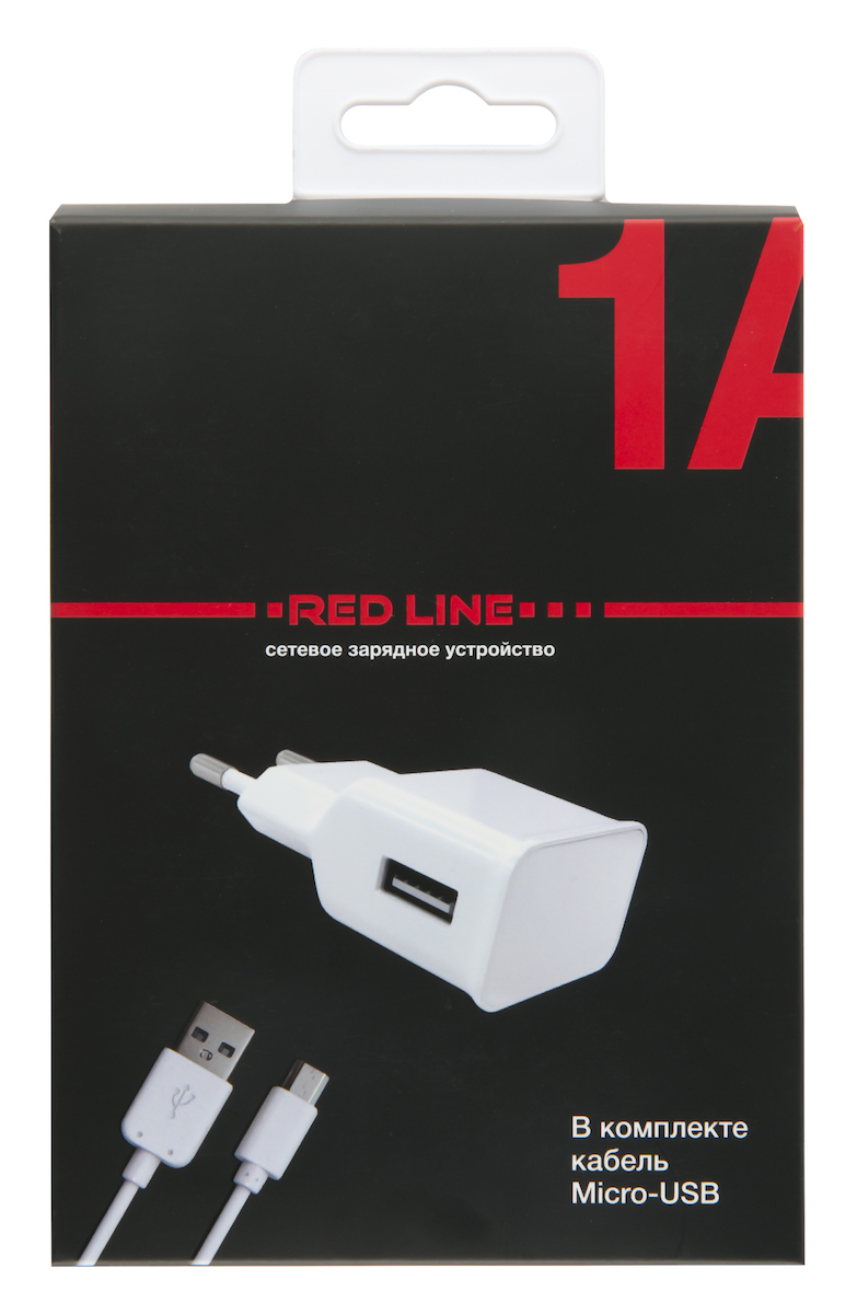 СЗУ Red Line 1 USB (модель NT-1A), 1A + кабель MicroUSB