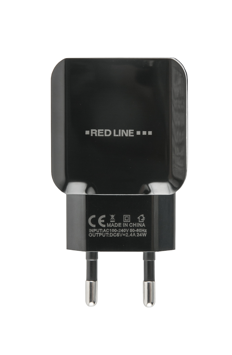 СЗУ Red Line 2 USB (модель NC-2.4A), 2.4A + кабель MicroUSB