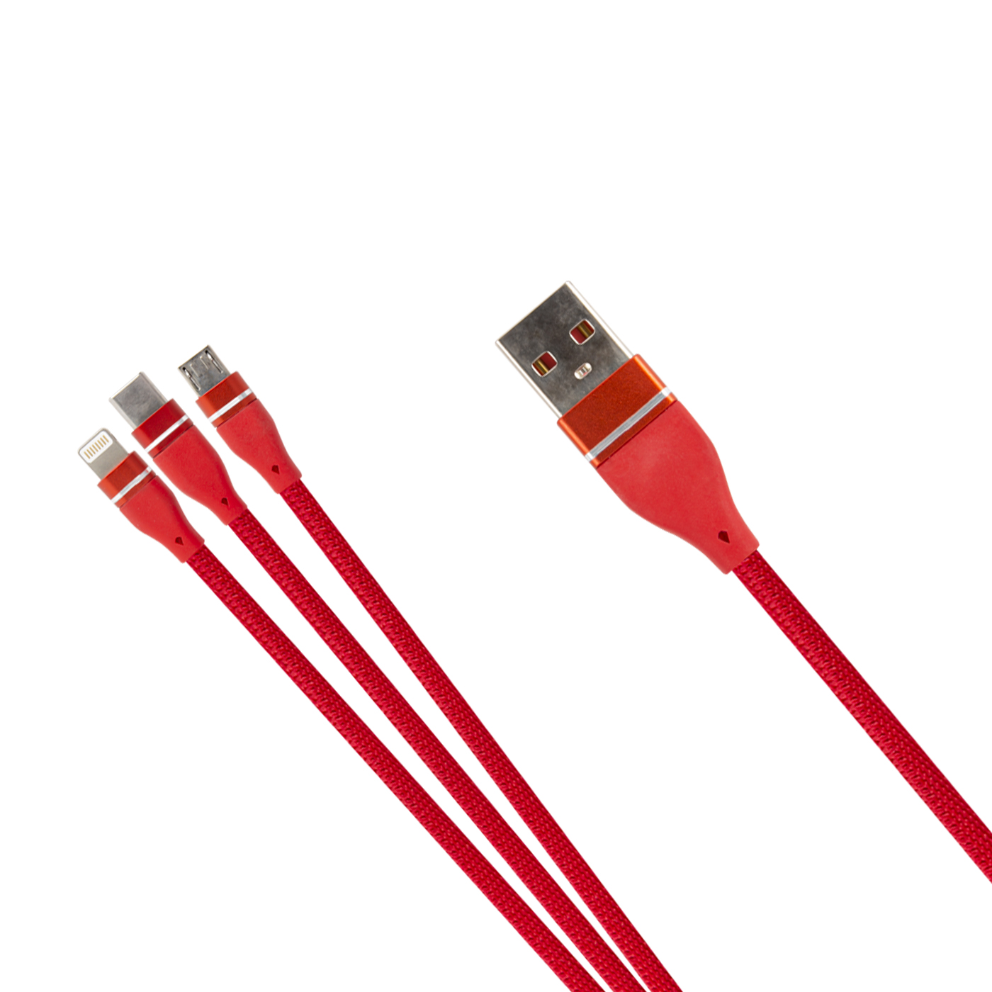 Дата-кабель Red Line 3в1, USB - microUSB+Lightning+Type-C