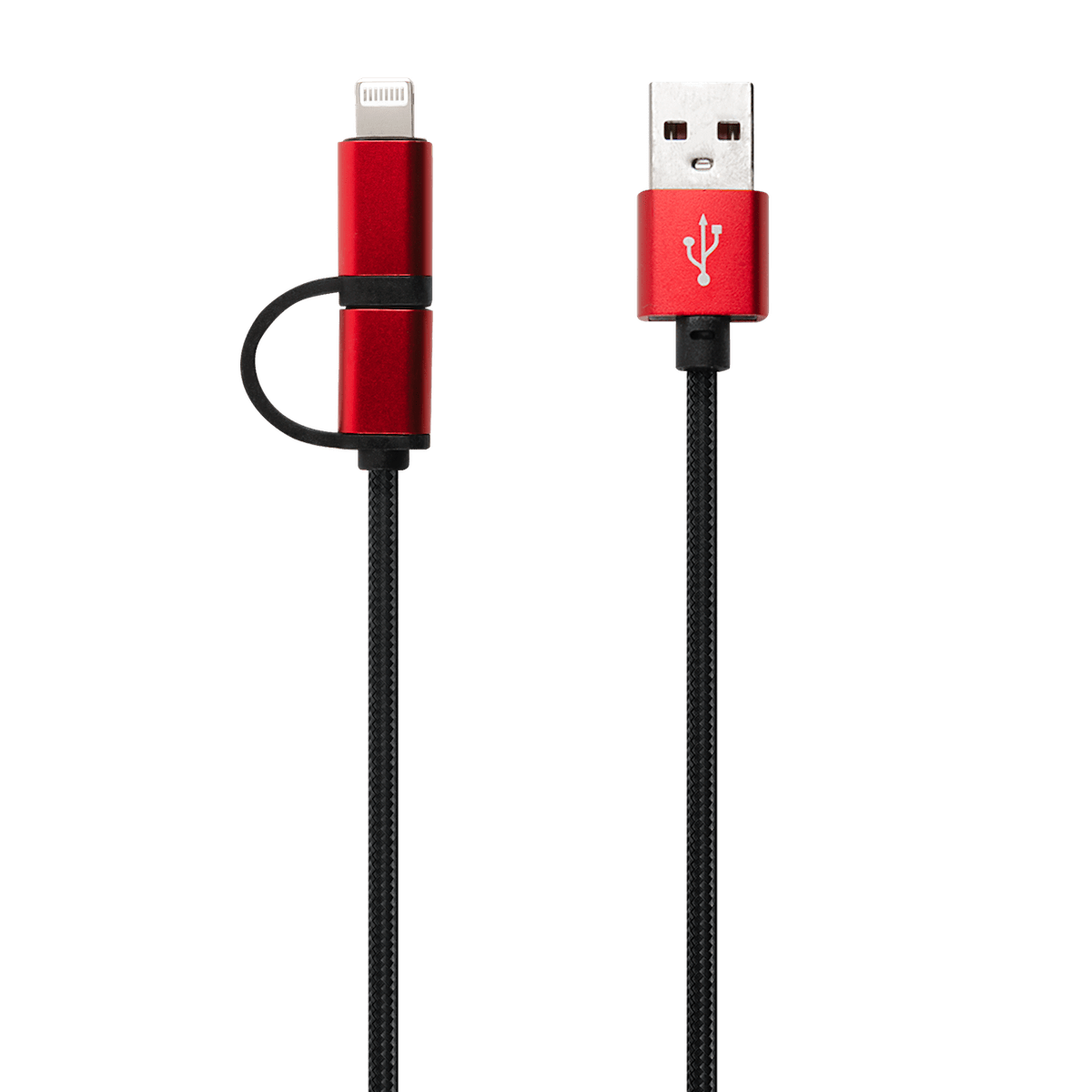 Дата-кабель Red Line LX01 2 in 1, USB - microUSB+8-pin